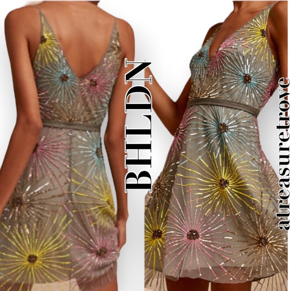 BHLDN Dresses & Skirts - BHLDN x Anthropologie Sparkler 2/XS Embellished Beaded Mini Cocktail Semi-Formal
